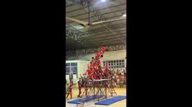 Acrobatic exhibition mishap during performance in Malita, Philippines