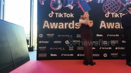 Tina Provis on the red carpet at the 2025 TikTok Awards, Sydney, Australia