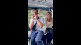 Tourist cries as lifelong dream of seeing elephants in the wild comes true