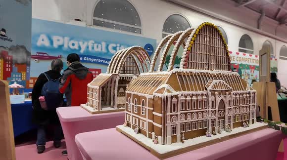 The centrepiece of the Amazing Gingerbread City at the Ideal Home Show At Christmas
