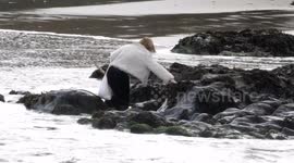 Soggy Season's Greetings: Beach Shortcut Turns into Christmas Chaos!