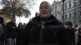 A farmer shares her lived experience at a budget day protest following Rachel Reeves announcement.
