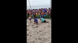 Palarong Bayan duck-catching contest in Cabugao, Ilocos Sur, Philippines