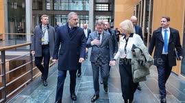 Turkish foreign minister visits German parliament in Berlin