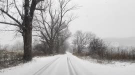 Country roads are dangerous in this Weather but in my AWD it is easy