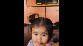 Baby making adorable sounds in Hyderabad, India