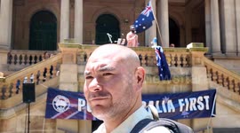 Edwin-Nweze speech at ‘Put Australia First’ protest, Sydney, Australia
