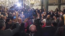 Pope Leo XIV takes part in doxology at St. George's Cathedral in Istanbul