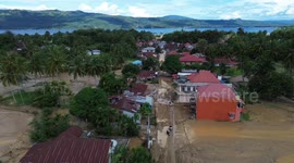 Aftermath of Flash Floods, Three Villages Isolated in Solok, West Sumatra, Indonesia