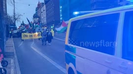 Hundreds in Stockholm protest Israel's cease-fire violations, Gaza attacks