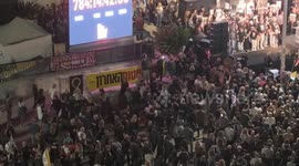 DRONE - Tel Aviv protests for return of hostages’ bodies