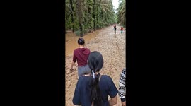 Central Tapanuli Road Buried in Mud: Flash Flood Aftermath in Indonesia