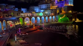 Christmas lights in Atrani on the Amalfi Coast