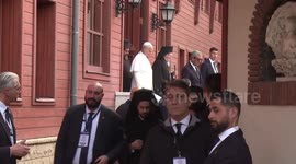 Pope Leo XIV leaves Fener Greek Orthodox Patriarchate in Istanbul
