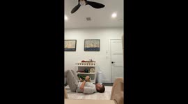 Dad’s Squigz forehead trick becomes viral family game — 21k views