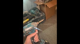 Seeing how long it would take my husband to come running thinking I was drilling holes in the walls 