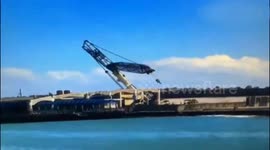 700-ton crane blown down by Typhoon Megi