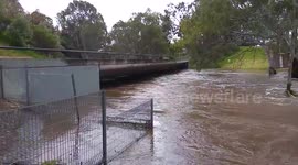 River bursts banks in South Australia after 'unprecedented' rainfall