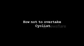 How not to overtake a cyclist (uk bad drivers)
