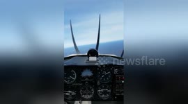 Student pilot demonstrates how to pull a plane out of a spin