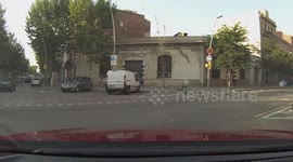 Modball participant drives wrong way in Barcelona