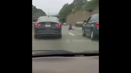 Man rides Big Wheel on Interstate 76 in Philly