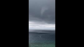 Water spout observed off in Lapu-Lapu City, Cebu, Philippines
