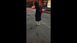 Woman draws perfect circles with her feet in Heilongjiang, China