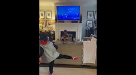 Indoor baseball mishap shatters TV in Dacula, Georgia, USA