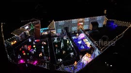 Torvill and Dean switch on Christmas lights at family's semi-detached home