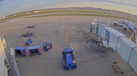 Airport CCTV emerges showing UPS plane crash in Kentucky