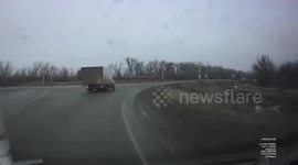 Truck crashes into gas pipeline in Bolshaya Glushitsa, Russia