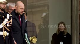 French, Ukrainian foreign ministers leave Elysee Palace following Paris talks