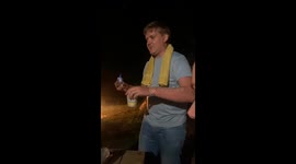 Guy Drinks Burning Shot
