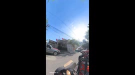 Man Hits Curb and Flies Off Motorcycle
