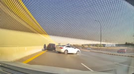 A teenager was driving the car, pressed the brakes, and lost control of the vehicle.