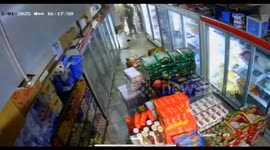 CCTV Shows Israeli Forces Raiding Supermarket in Tubas