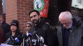 US: Mayor-elect Zohran Mamdani and Senator Bernie Sanders joinn striking Starbucks workers