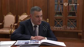 Putin meets Kursk Governor Hinstein at Kremlin in Moscow