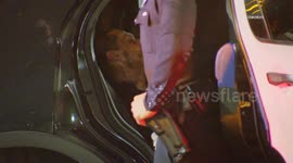 US, Los Angeles: Downtown Los Angeles Assault With Deadly Weapon On Police Officer Pursuit Termination