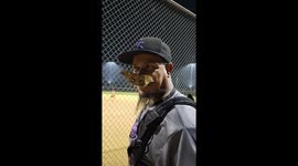 Softball Player Remains Calm as Massive Moth Clings to His Nose After Game
