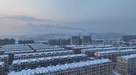 China: Cold snap hits northeast China city, disrupting traffic