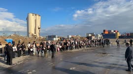 Pope Leo XIV prays at Beirut Port explosion site on final day of Lebanon trip
