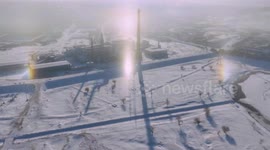 China: Rare sun dogs seen in Inner Mongolia