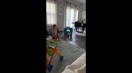 Toddler's potty training doesn't go as planned as he manages to get wee everywhere but bowl