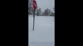 Residents Help Newspaper Delivery Worker During Snowstorm in Iowa