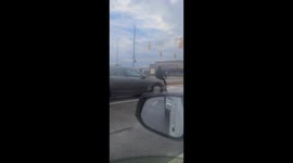 Man Gets Pushed By Car During Dispute