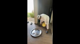 Hilarious cooking fail: Pot launches off tray during traditional meal serving in Saudi Arabia