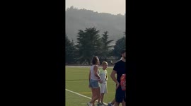 Panic in Portugal as bull leaps over barrier and charges at spectators during event