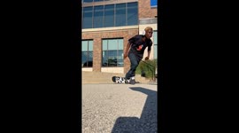 Milwaukee skater suffers painful 'credit card' mishap during kickflip attempt